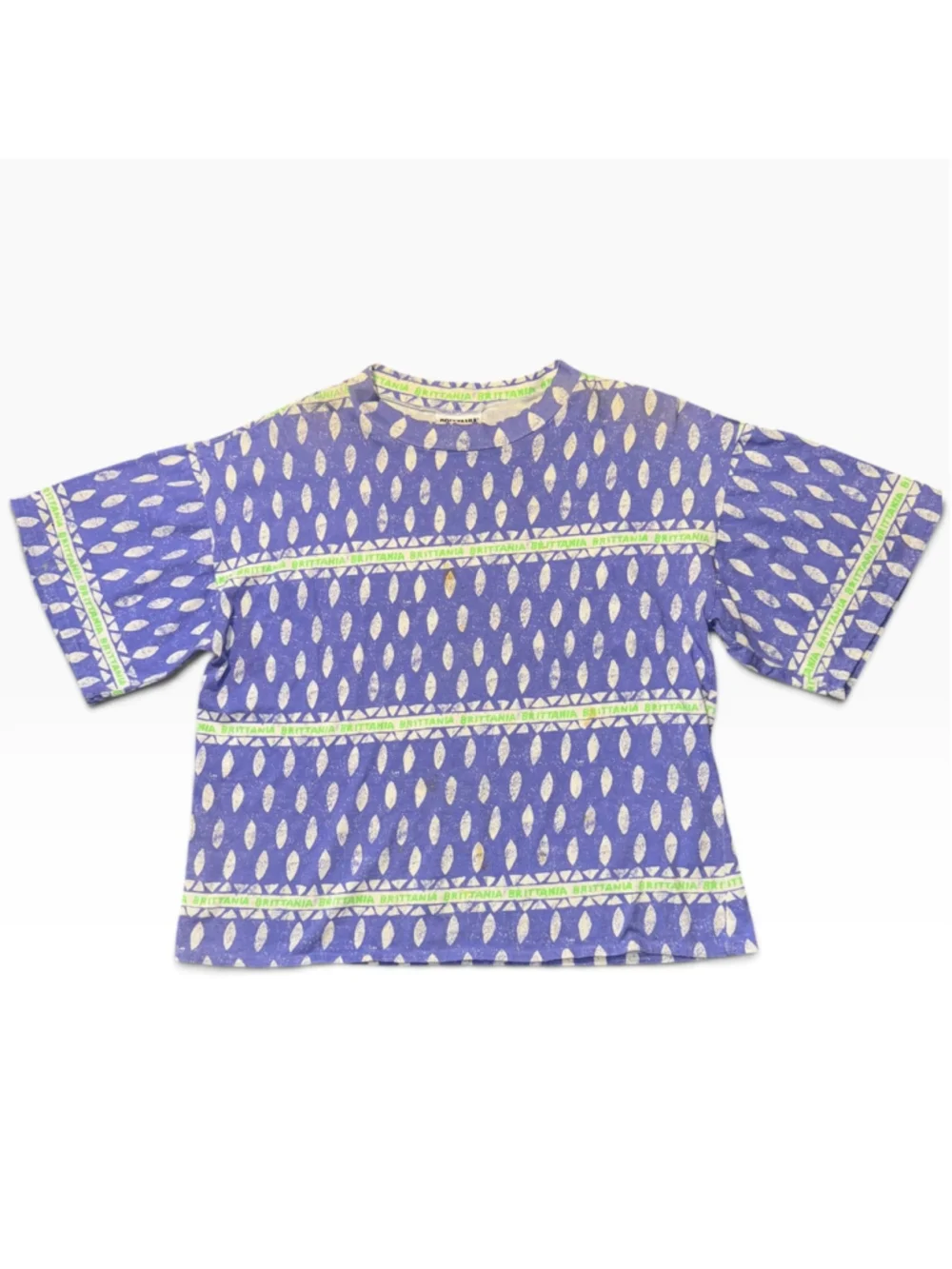 Vintage Brittania Single Stitch Shirt Size M Oversized All Over Print